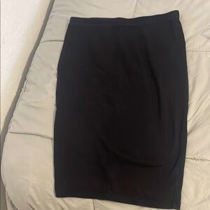 Black Knee-Length Pencil Skirt for Work